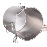Seau de transport en acier inoxydable entièrement automatique à haute sécurité pour le traite de lait des vaches et des chèvres avec pompe et moteur, capacité de 25 L, utilisation à la ferme