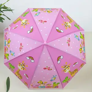 Kreativer transparenter Kinder schirm, tragbarer automatischer Regenschirm des Cartoon-Studenten vom Lieferanten großhandel