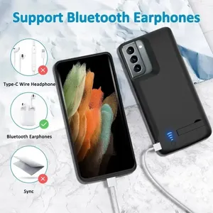 10000mAh Điện trường hợp đối với Samsung <span class=keywords><strong>Galaxy</strong></span> S22 Ultra S24 Ultra S25 cộng với S20 S21 FE lưu ý 9 8 10 cộng với <span class=keywords><strong>S8</strong></span> Pin điện thoại di động Bìa - Product Image 5