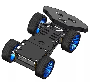 4 Wheel DIY <strong>Servo</strong> <strong>Robot</strong> Car 4WD Chassis <strong>Smart</strong> Car for Car Platform with Metal <strong>Servo</strong> Bearing Kit Steering Gear <strong>Control</strong> - Product Image 2