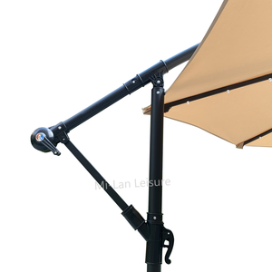 Parasol suspendu extérieur moderne et étanche avec énergie solaire, structure en acier, tissu polyester pour usage hôtelier DC-LU-102-R1, protection solaire - Product Image 6