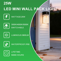 China Venta caliente Led Wall Pack Lights Factory Direct Accesorios de iluminación 25W 3CCT Mini Wallpack con fotocélula