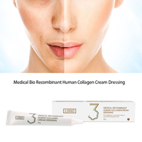 Crema Facial de Colágeno Humano Recombinante Tipo III OEM/ODM, Previene Cicatrices de Acné, Hiperpigmentación, Reafirmante, para Piel Sensible