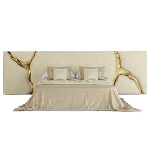 <span class=keywords><strong>Letto</strong></span> di Lusso Boca Do Lobo in Metallo Dorato, Struttura per <span class=keywords><strong>Letto</strong></span> <span class=keywords><strong>Matrimoniale</strong></span> di Design Artistico, Arredamento di Alta Gamma per Villa, Testiere Personalizzate - Product Image 2