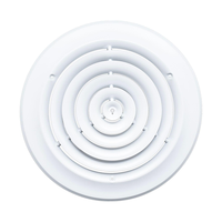 Diffuseur de conduit d'air à col rond blanc de 10 pouces couvercle de ventilation diffuseur d'alimentation en air rond en aluminium pour plafond