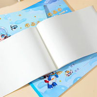 Carnet de dessin A4, 28 feuilles, papier vierge, motifs de dessins animés mignons, carnet de croquis pour enfants, papeterie scolaire, vente en gros