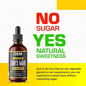 ODM/OEM 8-en-1 MushroomTincal Gouttes Liquides Orales, Extrait Liquide de Champignon Crinière de Lion Biologique, Complément Herbal pour le Cerveau - Product Image 3