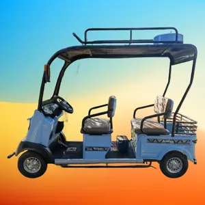 Latest Leisure Four-Wheel Electric Vehicle With Extended Double-Row Seat Large Storage Box Factory Straight Integrated Battery