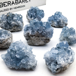 Vente en gros de cristaux naturels de celestine bleue, pierres précieuses, grappes de cristaux de guérison, celestine brute pour <span class=keywords><strong>la</strong></span> décoration de <span class=keywords><strong>la</strong></span> maison - Product Image 5