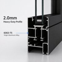 Fenêtre à battant en aluminium à rupture de pont thermique avec moustiquaire en option pour villa, appartement, balcon, hôtel et projets de bâtiments résidentiels