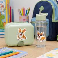 Kişiselleştirilmiş Logolu Sevimli Corgi Köpek Çıkartmaları Su Geçirmez Kesim Yapışkanlı Etiketler Çocuklar İçin Küçük İşletmeler Evcil Hayvan Malzemeleri Rulo Baskı