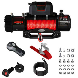 Vente en gros d'équipements tout-terrain 4x4, <span class=keywords><strong>treuil</strong></span> électrique 13500LB 12V/24V 4WD, <span class=keywords><strong>corde</strong></span> <span class=keywords><strong>Dyneema</strong></span>, commande sans fil, frein automatique, récupération hors route - Product Image 1