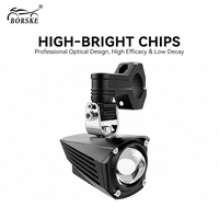 Feux de route LED haute puissance 60W pour moto, design optique Little Bird View, lumière blanche et jaune, lampe auxiliaire pour BMW