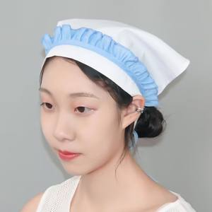 Çocuklar için Çizgili Dantel Başörtüsü, Restoran, Sütlü Çay Dükkanı, Garson, Sıcak Tencere Dükkanı ve Hizmetçi Rol Yapma Oyunları için Açık Başlıklı Şapka - Product Image 6