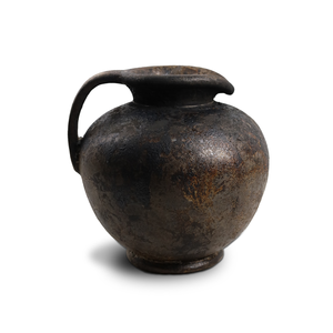 Pot d'artisanat traditionnel en argile naturelle de couleur naturelle 100% fait à la main, ovale, décoration intérieure - Product Image 2