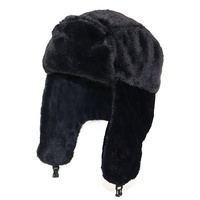 Gorros de piel OEM al por mayor personalizados: gorro de trapper, gorro ruso de soldado con orejeras, gorro de esquí de invierno, ushanka, gorros de piel estilo bomber