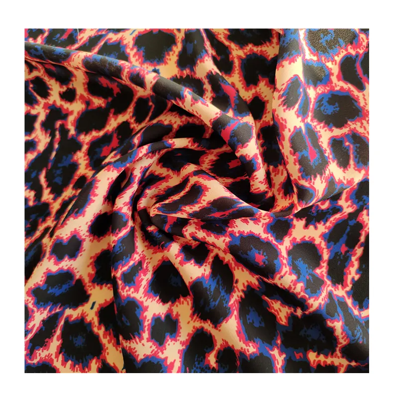 2024 Nieuwkomers Bubble Georgette Stof Dierenprint Zijde Handfeel Polyester Chiffon Bedrukte Stof