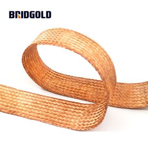 Bridgold linh hoạt đồng trần Braid 3sqmm đồng trần nối đất Braid Trung Quốc nhà máy Đồng Braid nối đất dây Gro - Product Image 1