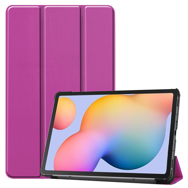 Factory Wholesale Trifold Stand Magnetic PC 10.4 Inch  P610/P615 Tablet Purple case for samsung galaxy Tab S6 Lite Book Cover