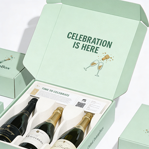 Caja de Embalaje de Cartón Corrugado Tipo B y E para Bebidas de Champán, Personalizable para Comercio Electrónico, Plegable, Venta al Por Mayor - Product Image 3