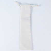 Ensemble de pailles réutilisables en acier inoxydable 8.5 304 "x 6mm avec pochette écologique