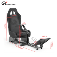Cockpit de simulateur de course pliable réglable en acier GY013 pour Playstation, siège baquet de jeu de course