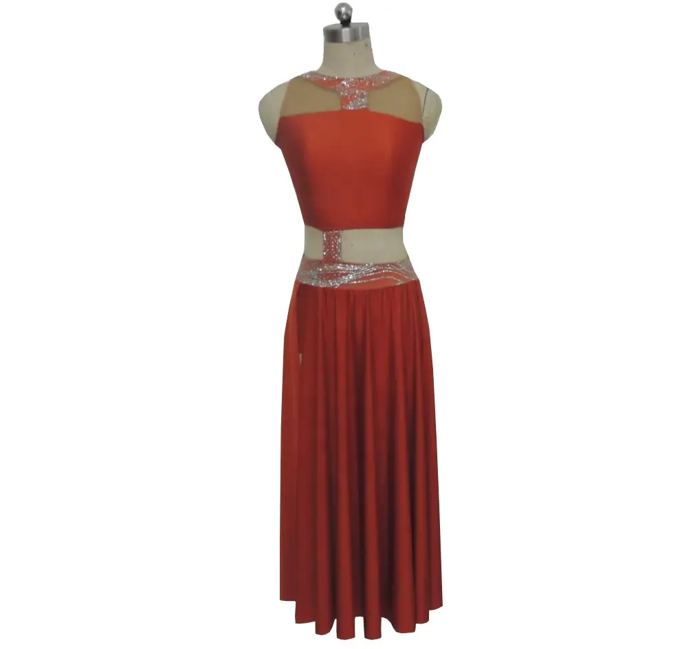 Vestido collant para dança, vestido oem para mulheres, dança, duas peças, vestido lycrial, vestido para barriga, palco, spandex, vestido moderno para dança