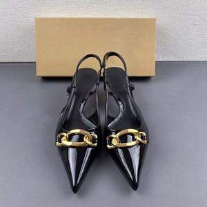 MOQ 1 Pair Chain Female <b>Shoes</b> Sexy Trendy Mules <b>Shoes</b> Heels for Women - Product Image 6