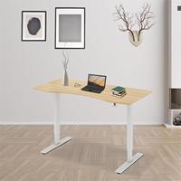 Bureau d'ordinateur portable roulant OMNI moderne en acier et bois pour bureau ou table de chevet avec roulettes et design pliable peu encombrant