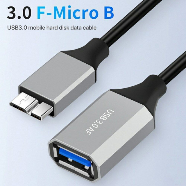 USB-A 3.0 Female Micro B High-Speed Data Cable 0.5m Plug-and-Play PVC Jacket Camera Compatible Nickel Plated Connectors Various