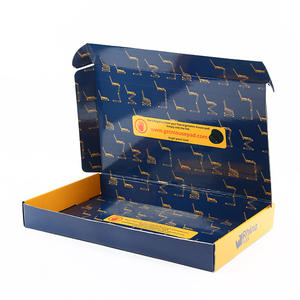 Boîte cadeau en carton ondulé personnalisé Bande d'arrachage auto-scellante Logo gaufré laminé brillant Écologique Recyclable - Product Image 1