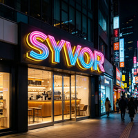 Enseigne publicitaire LED 3D extérieure personnalisée avec logo miroir infini néon 3D pour entreprise, effet abysse