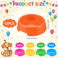Lot de 60 bols en plastique réutilisables pour animaux de compagnie, motif patte de chat, pour nourriture et eau, fournitures pour fête d'anniversaire de chiot, chien, chat