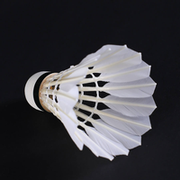 Volant de badminton professionnel haut de gamme en plumes de canard n°6, tête en liège 2 couches, fabricant OEM, vente en gros en vrac