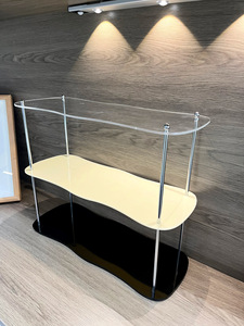 다기능 주방 식기 데스크탑 액세서리 투명 럭셔리 아크릴 금속 기타 선반 주방 머그 컵 주최자 랙 - Product Image 6