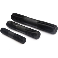 35CrMo High-strength Double-ended Flat Head Stud Grade 8.8 Blackened Threaded Rod Nuts QS Brand Model 976 Hebei Origin Stock
