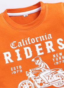 เสื้อยืดเด็กผู้ชายพิมพ์ลายผ้าฝ้ายแท้ทรงปกติ สไตล์ California Rider เนื้อผ้านุ่ม ระบายอากาศได้ดี สวมใส่สบาย พิมพ์ลายกราฟิก สำหรับใส่ลำลอง - Product Image 3