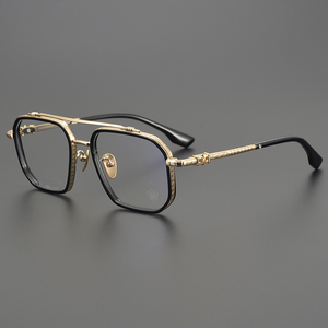 Ch8153 Hot Bán chất lượng tốt Titan sinh viên thí điểm đa giác Hàn Quốc Mens Thiết kế kính thời trang Neostyle Khung kính - Product Image 3