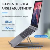 Support pliable ergonomique en alliage d'aluminium pour ordinateur portable et tablette, avec hauteur réglable magnétiquement et design personnalisable pour une utilisation sur bureau