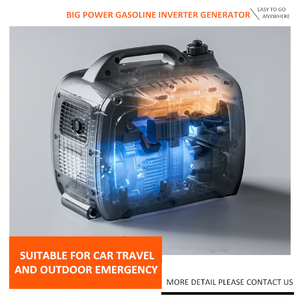 Générateur Inverter Portable à Faible Bruit 220V, Générateur à Essence avec Démarrage Électrique à Distance et Arrêt en Cas de Manque d'Huile pour le Camping - Product Image 5