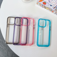 Étui de téléphone transparent de luxe pour iPhone 14 13 12 11 Pro Max coque transparente résistante aux chutes violet couverture espace coque de téléphone PPC01