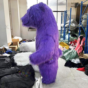 Disfraces de Mascota Inflables de Oso Polar y Panda en Rosa y Morado de 2.2m/2.6m/3m para Fiestas de Navidad, Conjunto Unisex para Adultos - Product Image 5