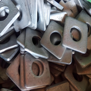 Thép không gỉ 304 phẳng vuông máy giặt <span class=keywords><strong>3</strong></span>/4 ''2mm Độ dày din436 jis1256 Carbon thép vuông máy giặt mạ kẽm M12 HDG - Product Image 4