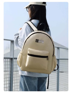 Minimalist Polyester <b>Backpack</b> 20 Inches Softback Daypack 20-35L Waterproof Travel Multiple Pockets Zipper Closure Unisex Arcuate - Product Image 5