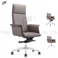 Chaise de bureau de direction pivotante confortable en cuir PU de style fabricant FURICCO