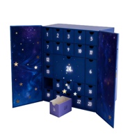 Personalisierte Leere Kosmetik-Geschenkbox 24 Tage Countdown Adventskalender Weihnachtsverpackung für Seife Feiertags-Geschenkbox