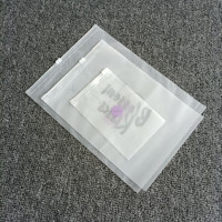 Sacs en plastique imprimés avec logo personnalisé, multi-usages, fermeture éclair, emballage pour bijoux, t-shirts, vêtements transparents givrés