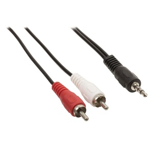 Cable de audio estéreo ValueLine de 3,5 mm macho a 2x RCA macho, 10 m, negro - Product Image 2