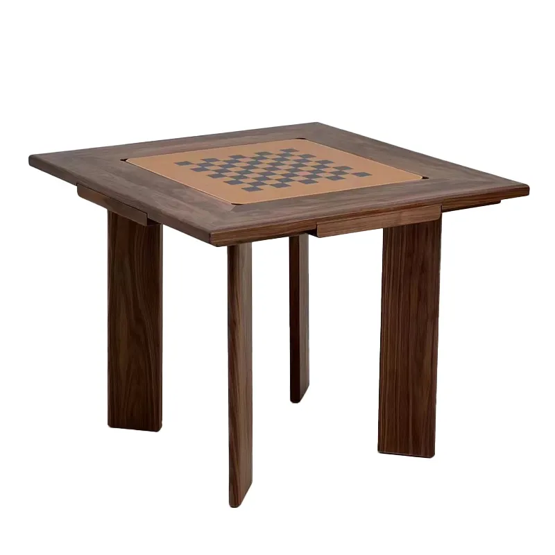 Customisable Walnut Multi-Purpose Game Table Chess Table (for Chess, Backgammon and Checkers) Recreational Table