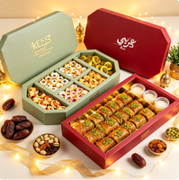 Boîte cadeau de luxe personnalisée pour Baklava du Moyen-Orient, dattes, chocolat, emballage Ramadan, noyaux confits, fruits secs, forme ovale